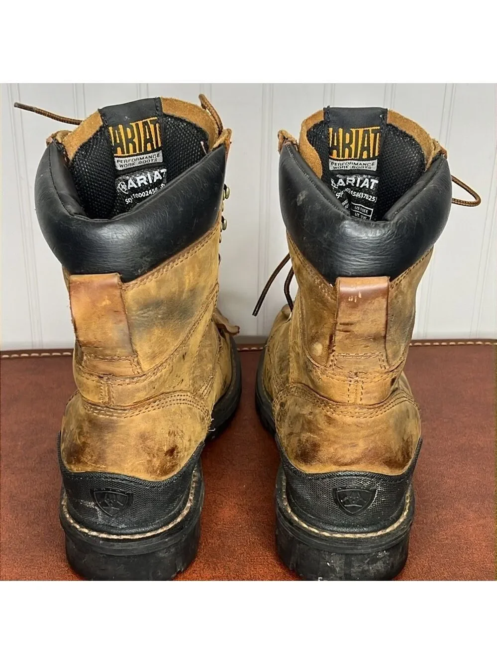 Ariat Workhog 8” Waterproof Leather Work Boots Size 10EE